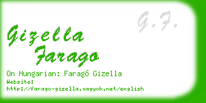 gizella farago business card