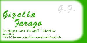 gizella farago business card